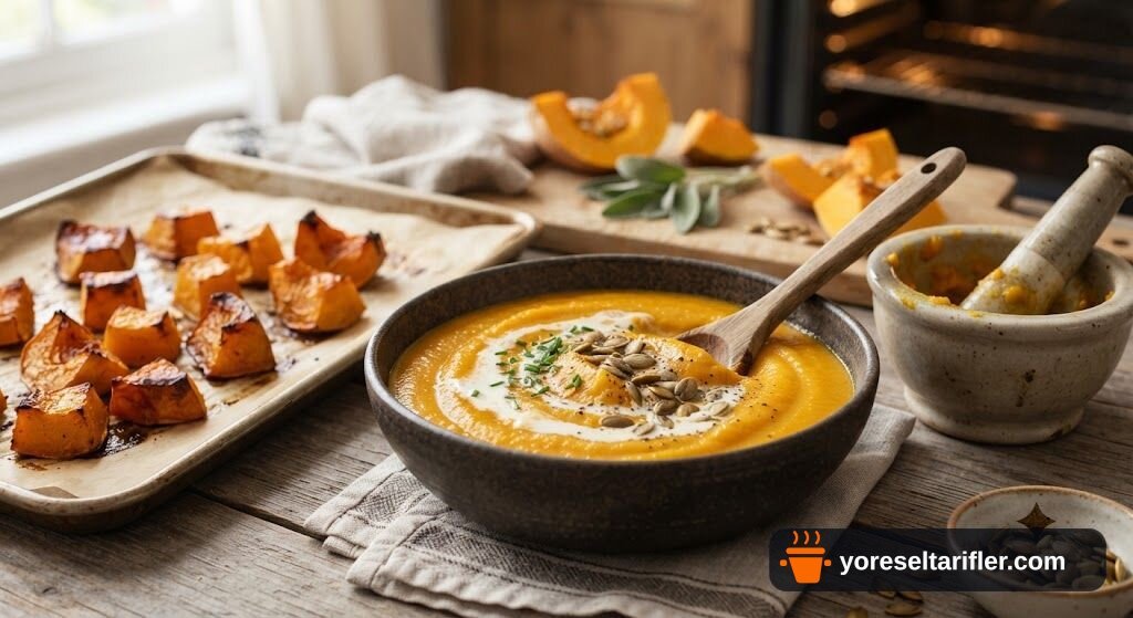 Pratik Kremalı Bal Kabağı Çorbası Tarifi — Adım 1