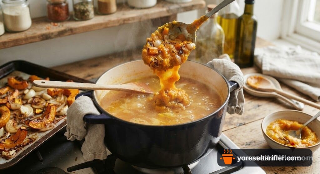Pratik Kremalı Bal Kabağı Çorbası Tarifi — Adım 3