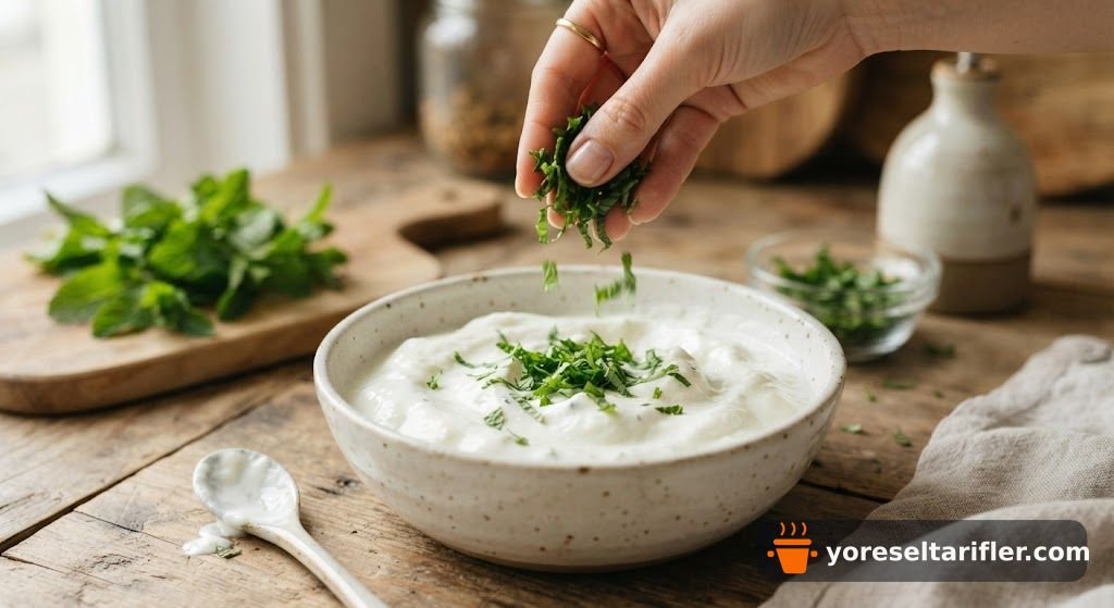 Pratik Süzme Yoğurtlu Cacık Tarifi — Adım 3