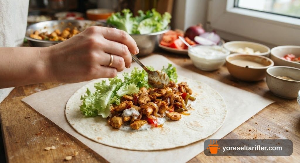 Pratik Tavuklu Wrap Tarifi — Adım 6