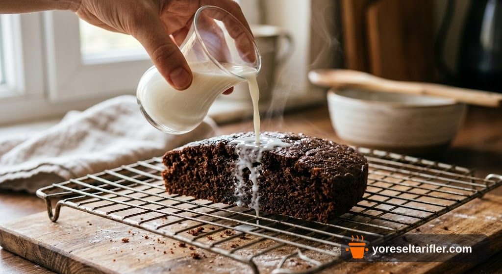 Pudingli Kakaolu Islak Kek Tarifi — Adım 5
