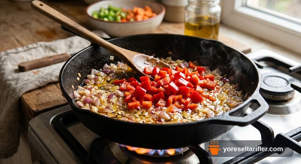 Renkli Sebzeli Bulgur Pilavı Tarifi — Adım 2