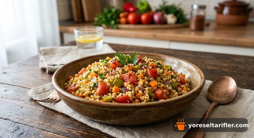 Renkli Sebzeli Bulgur Pilavı Tarifi — Adım 6
