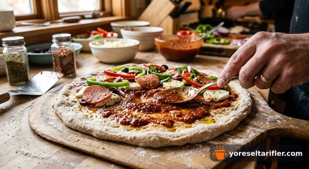 Sağlıklı Siyez Unlu Pizza Tarifi — Adım 13
