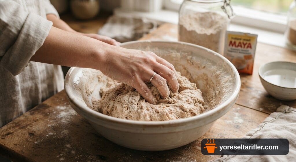 Sağlıklı Tam Buğdaylı Ekmek Tarifi — Adım 1