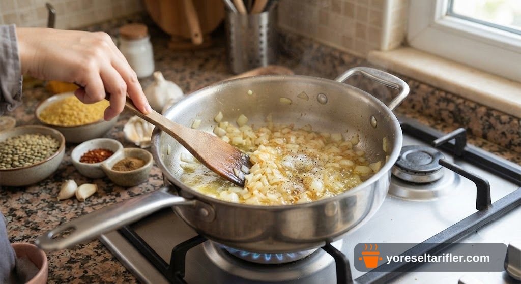 Sağlıklı Yeşil Mercimekli Bulgur Pilavı Tarifi — Adım 1