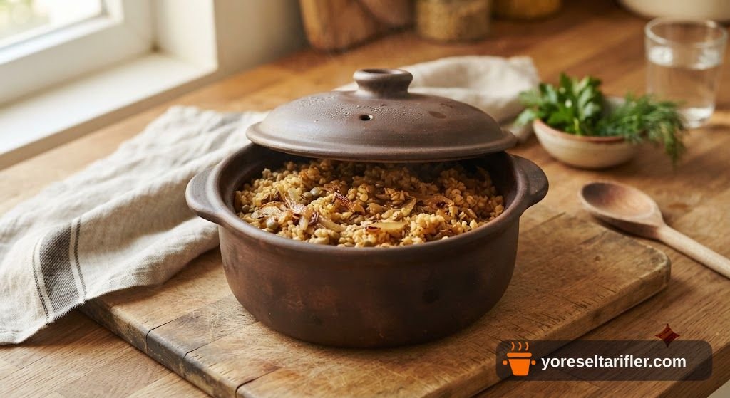 Sağlıklı Yeşil Mercimekli Bulgur Pilavı Tarifi — Adım 5