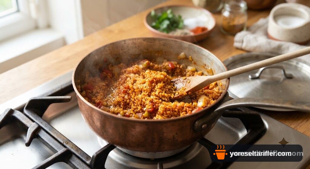Salçalı Bulgur Pilavı Tarifi — Adım 3