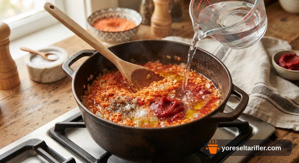Salçalı Mercimek Çorbası Tarifi — Adım 4
