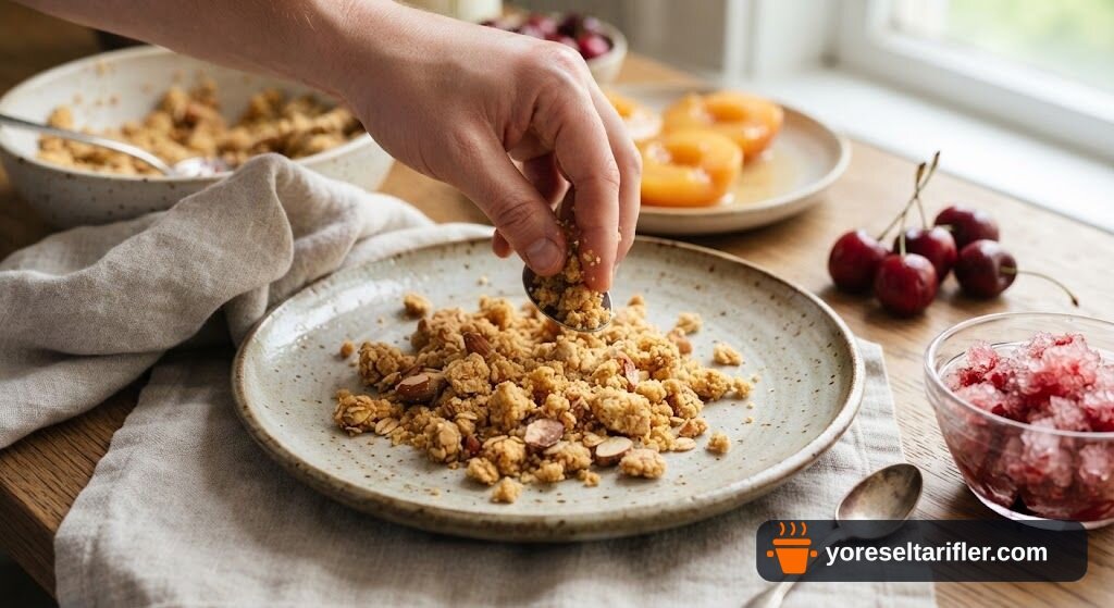 Şampanyalı Poşe Şeftali ve Kirazlı Granita Tarifi — Adım 11