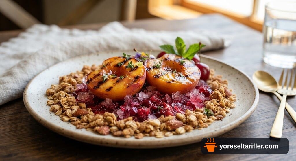 Şampanyalı Poşe Şeftali ve Kirazlı Granita Tarifi — Adım 12