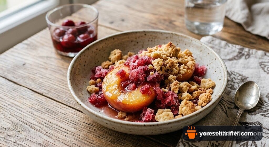 Şampanyalı Poşe Şeftali ve Kirazlı Granita Tarifi — Adım 7