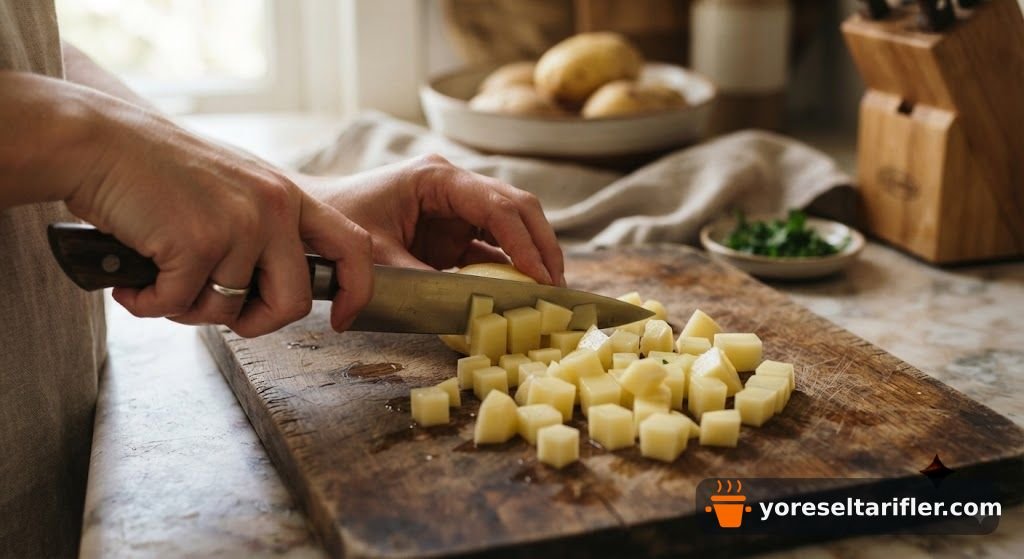 Sandviç Usulü İspanyol Omleti Tortilla Tarifi — Adım 1