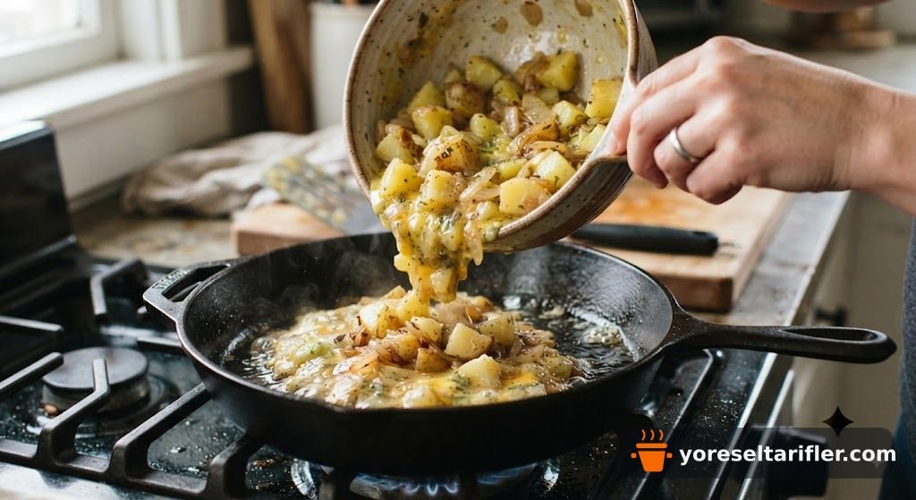 Sandviç Usulü İspanyol Omleti Tortilla Tarifi — Adım 5