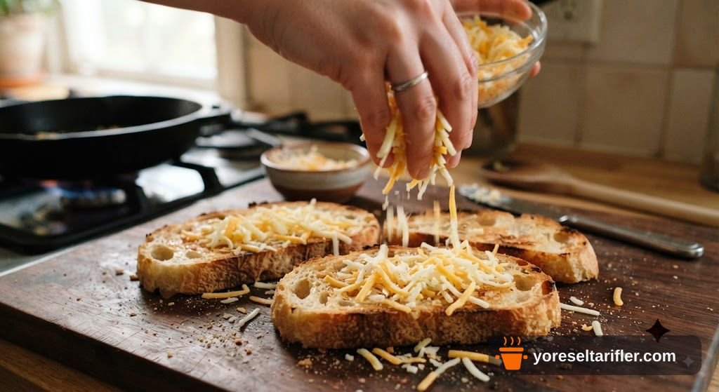 Sarımsaklı Ekmekle Çıtır Texas Tost Tarifi — Adım 4