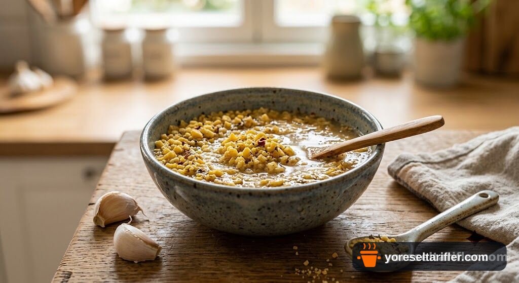 Sarımsaklı Tarhana Çorbası Tarifi — Adım 2