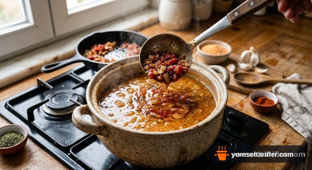 Sarımsaklı Tarhana Çorbası Tarifi — Adım 4