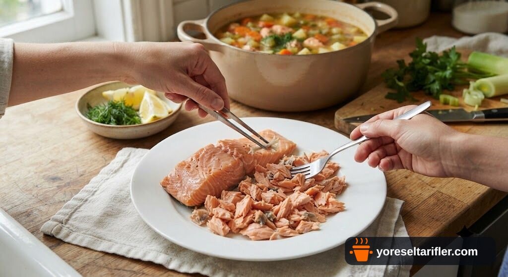 Sebzeli Somon Çorbası Tarifi — Adım 6