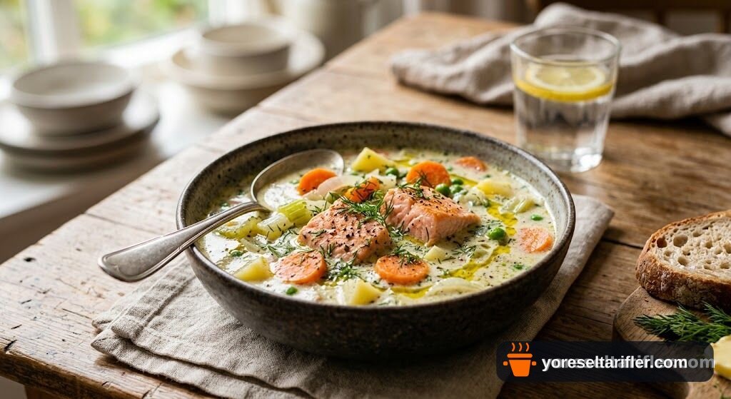 Sebzeli Somon Çorbası Tarifi — Adım 8