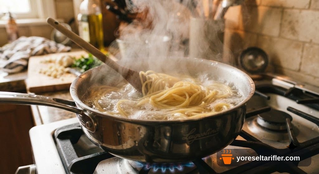 Sebzeli Spagetti Noodle Tarifi — Adım 1