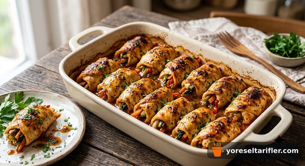 Sebzeli Tavuk Sarma Tarifi — Adım 5