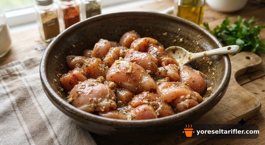 Şeftalili Balsamik Soslu Tavuk Tarifi — Adım 1