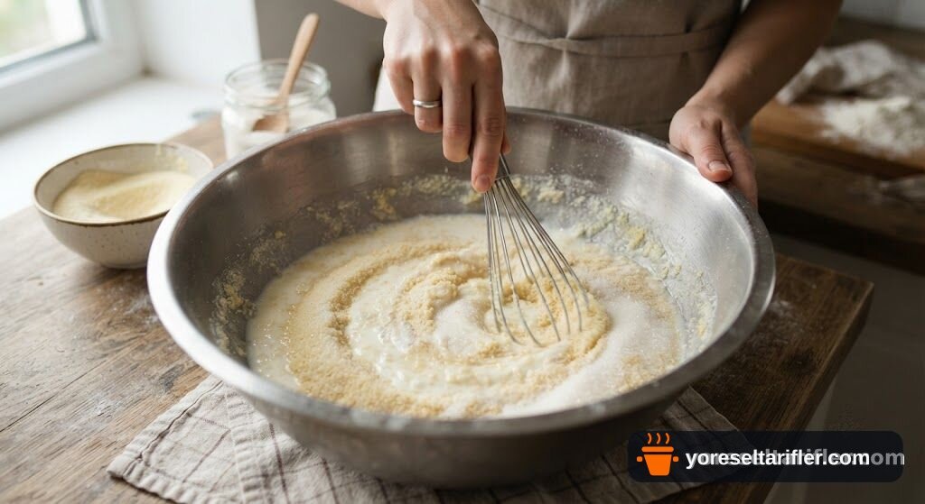 Şeftalili İrmik Tatlısı Tarifi — Adım 1