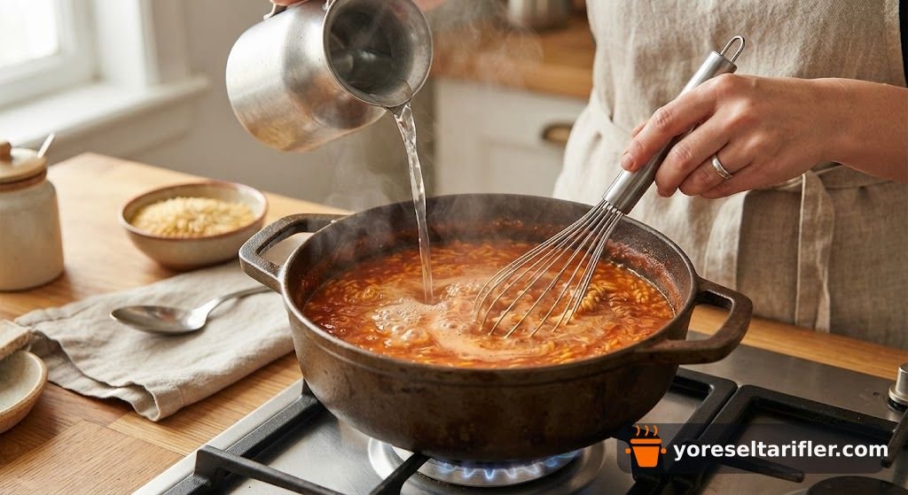 Şehriyeli Salçalı Un Çorbası Yapımı Tarifi — Adım 2