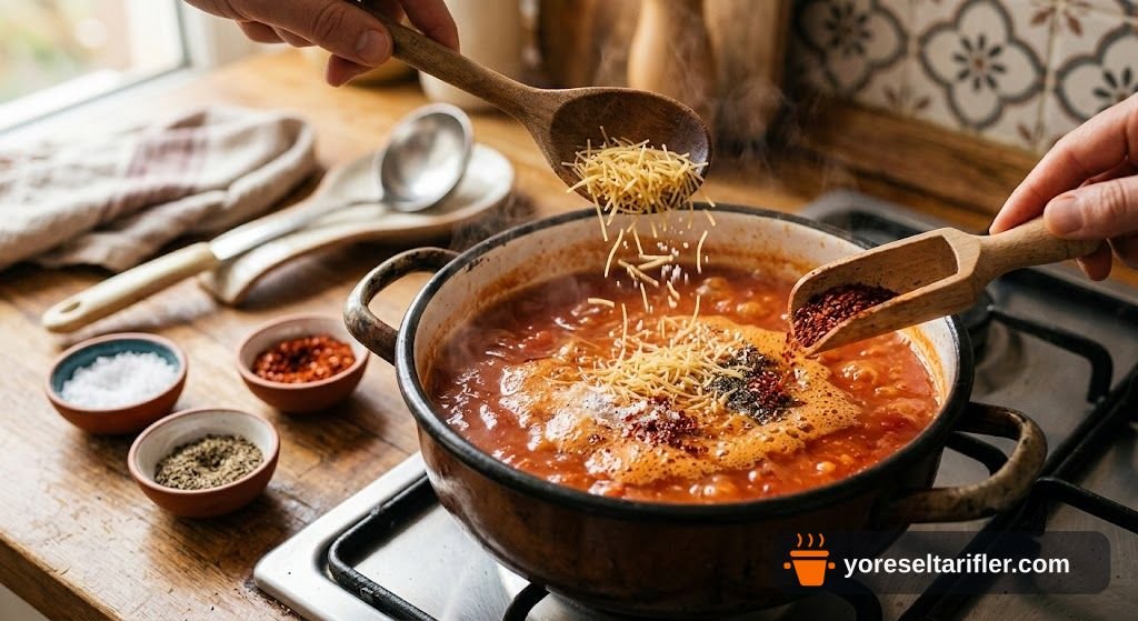 Şehriyeli Salçalı Un Çorbası Yapımı Tarifi — Adım 3