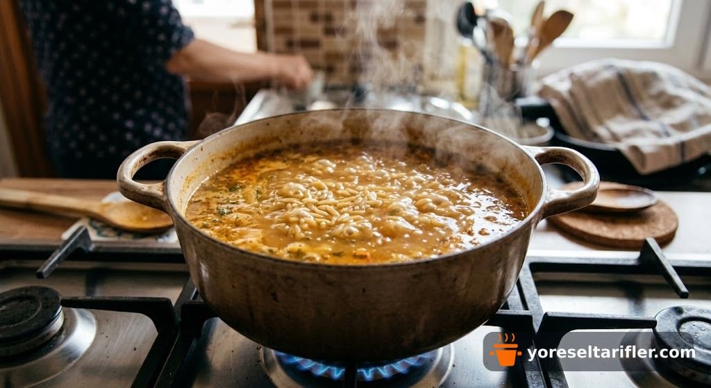 Şehriyeli Salçalı Un Çorbası Yapımı Tarifi — Adım 4