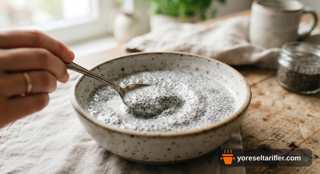 Şekersiz Chia Puding Tarifi — Adım 1