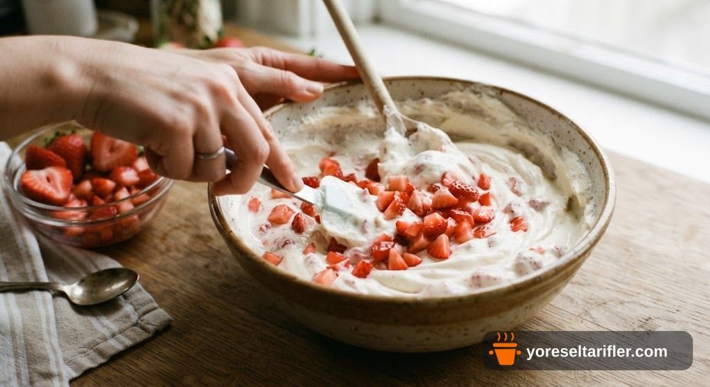 Şekersiz Çilekli Pasta Tarifi — Adım 10