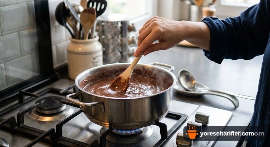 Şekersiz Kakaolu Puding – Hafif ve Yoğun Tatlı Tarifi — Adım 3
