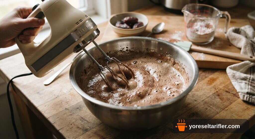 Şekersiz Kakaolu Yumuşacık Kek Tarifi — Adım 2