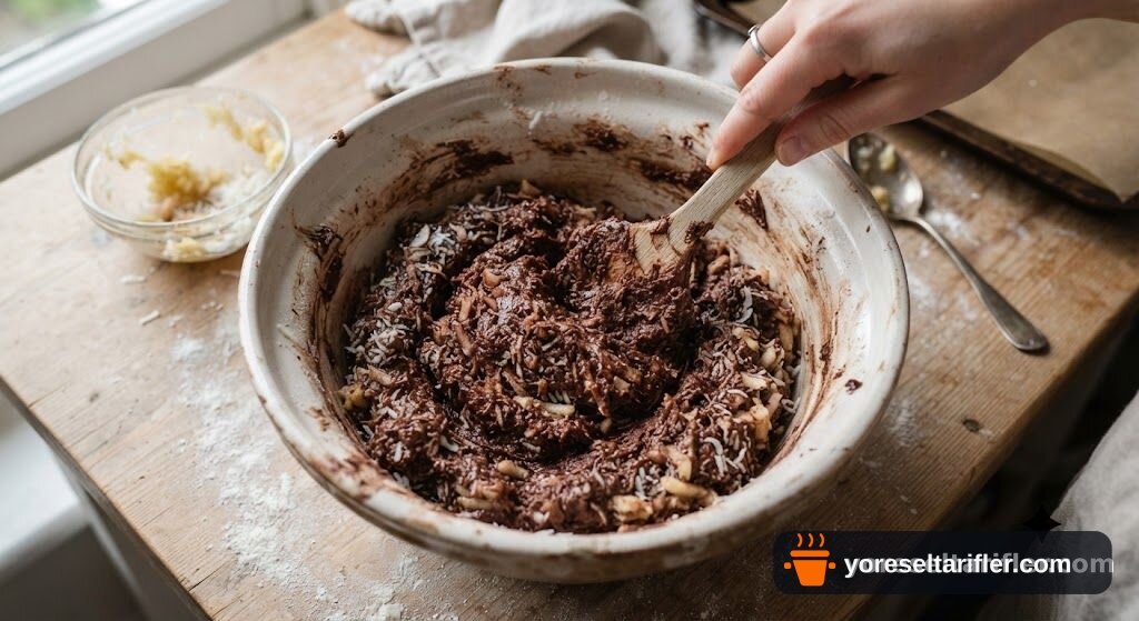 Şekersiz Keçiboynuzu Unlu Fındıklı Kek Tarifi — Adım 2