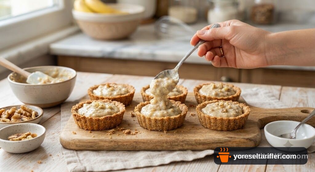Şekersiz Muzlu Cevizli Tart Tarifi — Adım 5