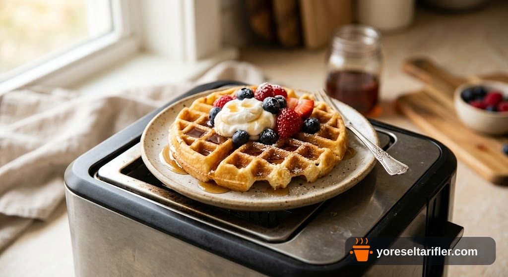 Şekersiz Muzlu Waffle Tarifi — Adım 4