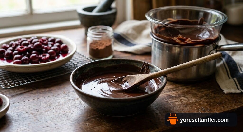 Şekersiz Vişneli Brownie Tatlı Tarifi — Adım 1