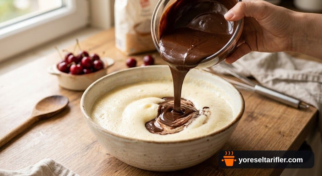 Şekersiz Vişneli Brownie Tatlı Tarifi — Adım 3