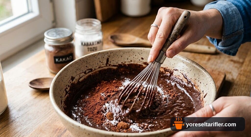 Şekersiz Vişneli Brownie Tatlı Tarifi — Adım 4