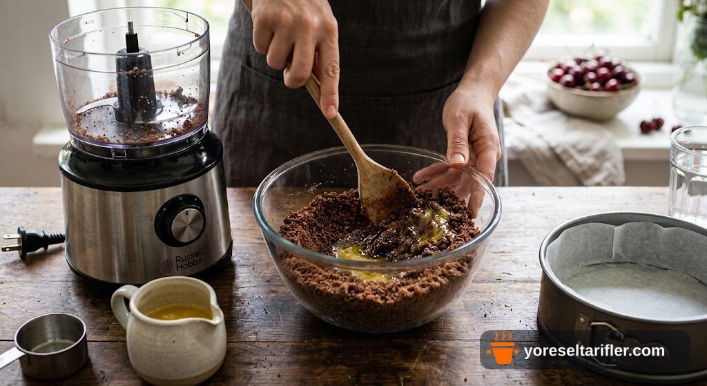 Şekersiz Vişneli Pişmeyen Cheesecake Tarifi — Adım 1