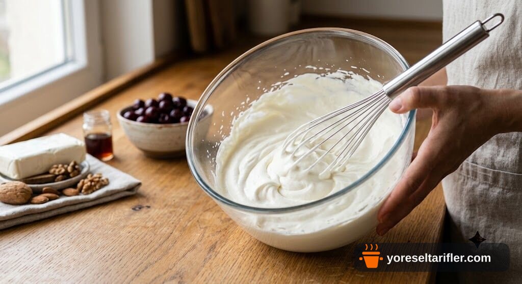 Şekersiz Vişneli Pişmeyen Cheesecake Tarifi — Adım 4