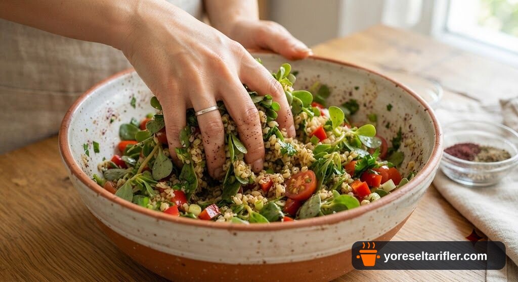 Semizotlu Bulgur Salatası Tarifi — Adım 4