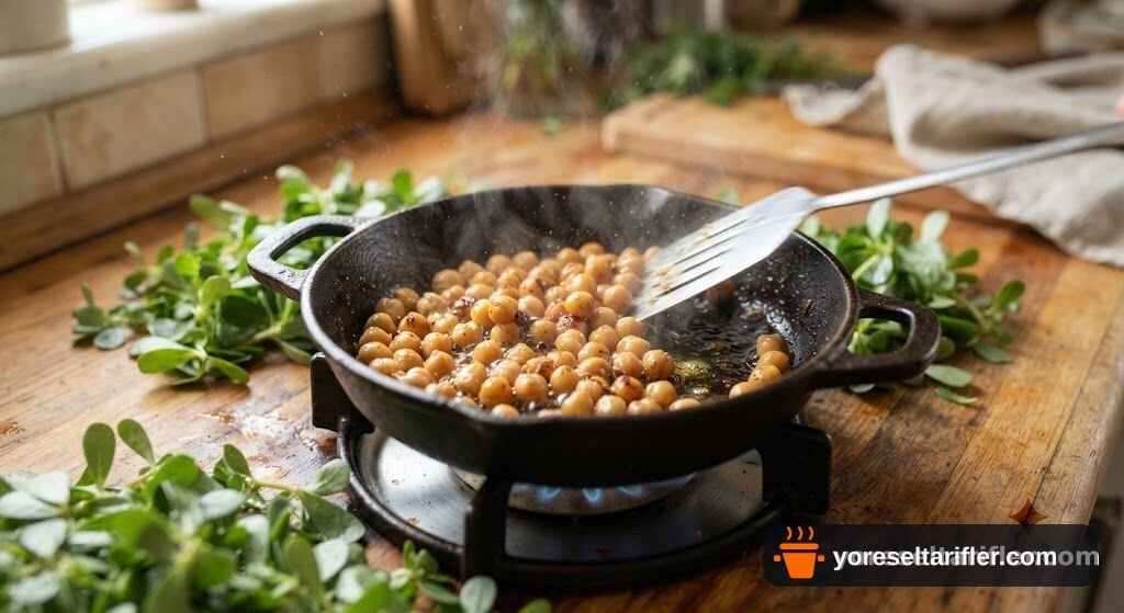 Semizotlu Nohut Salatası Tarifi — Adım 2