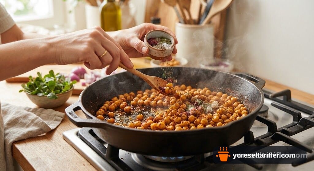 Semizotlu Nohut Salatası Tarifi — Adım 3