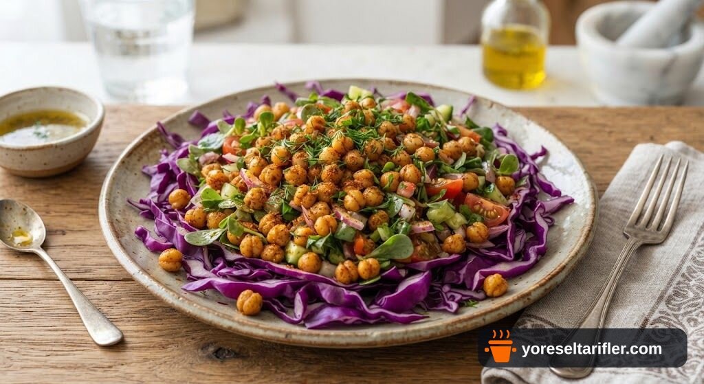 Semizotlu Nohut Salatası Tarifi — Adım 6