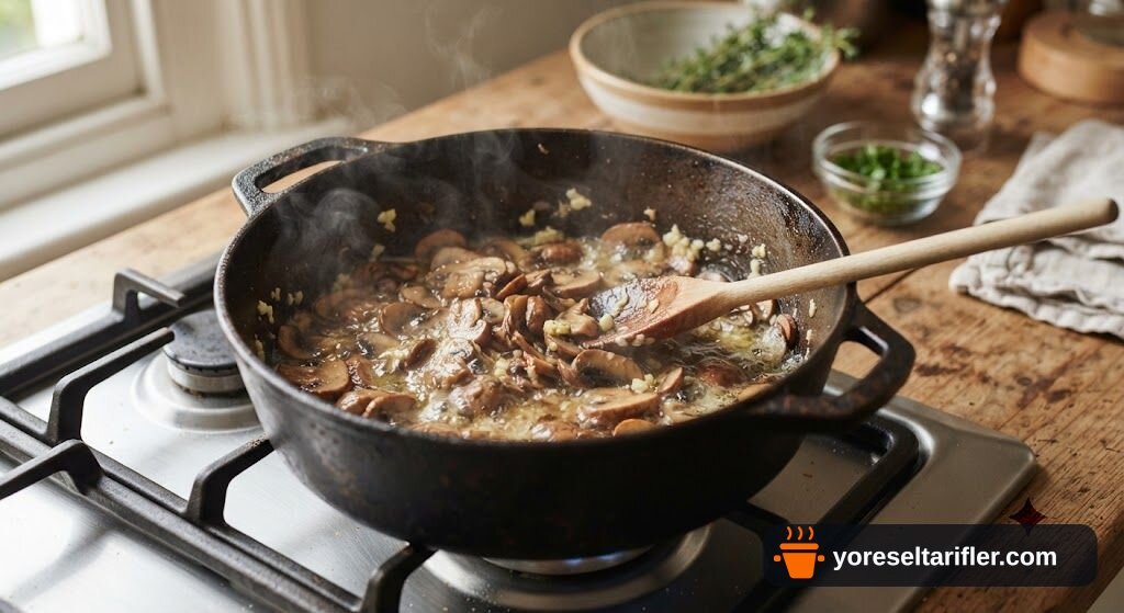 Sıcacık Kremalı Mantar Çorbası Tarifi — Adım 1
