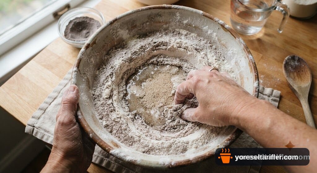 Siyah Unlu Simitin Hafif Tadı Tarifi — Adım 1