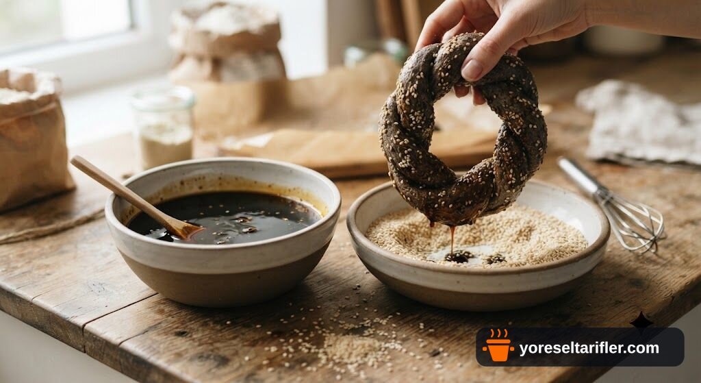Siyah Unlu Simitin Hafif Tadı Tarifi — Adım 4