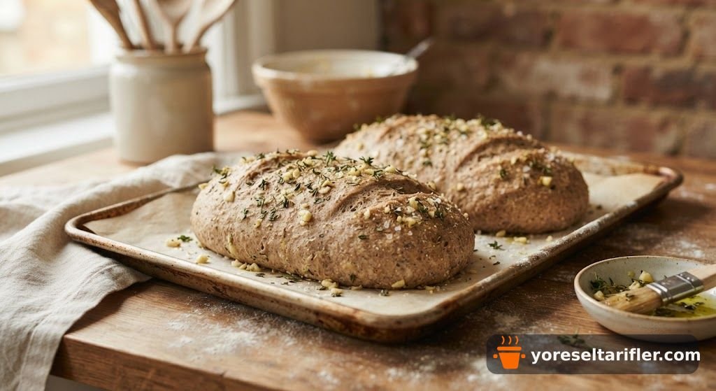 Siyez Unlu Sarımsaklı Kekikli Ekmek Tarifi — Adım 4